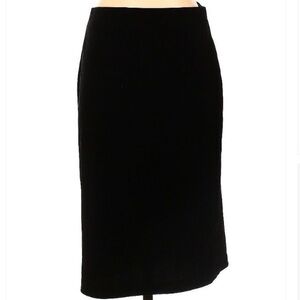 New CALVIN KLEIN Black Timeless Velvet Pencil Skirt S